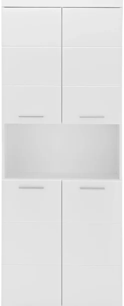 welltime Hochschrank »Avena« Badschrank 4-türig mit o. Fach und 4 Einlegeböden - B/T/H 73/31/190 cm