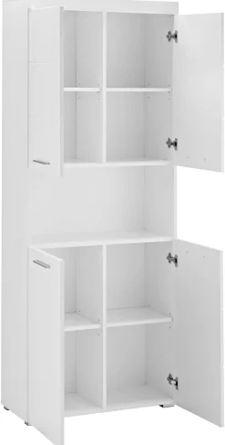 welltime Hochschrank »Avena« Badschrank 4-türig mit o. Fach und 4 Einlegeböden - B/T/H 73/31/190 cm