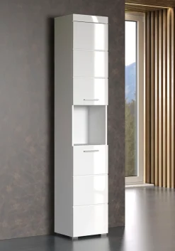 welltime Hochschrank »Avena« Badschrank mit 2 Türen & 1 Fach - (B/T/H) 37/31/190 cm