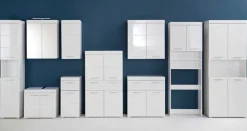welltime Hochschrank »Avena« Badschrank mit 2 Türen & 1 Fach - (B/T/H) 37/31/190 cm