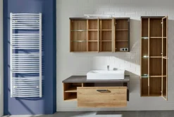 welltime Hochschrank »Bilbao« Hänge-Badschrank mit innen verspiegelter Tür und 3 Glasböden