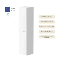 welltime Hochschrank »Cosmos« mit Soft-Close Funktion, Breite 35 cm, Höhe 160 cm, FSC®