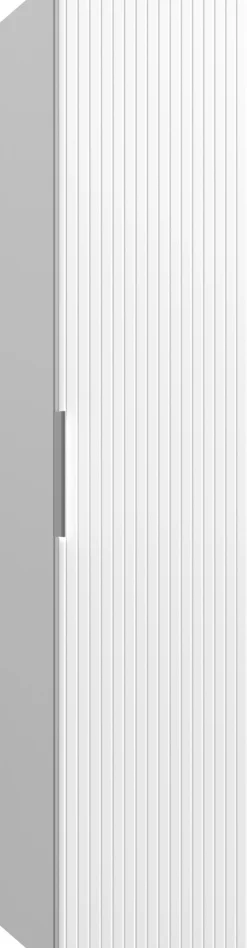 welltime Hochschrank »G-Line« mit Rillentür, Chromgriff, Soft-Close-Funktion