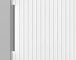 welltime Hochschrank »G-Line« mit Rillentür, Chromgriff, Soft-Close-Funktion