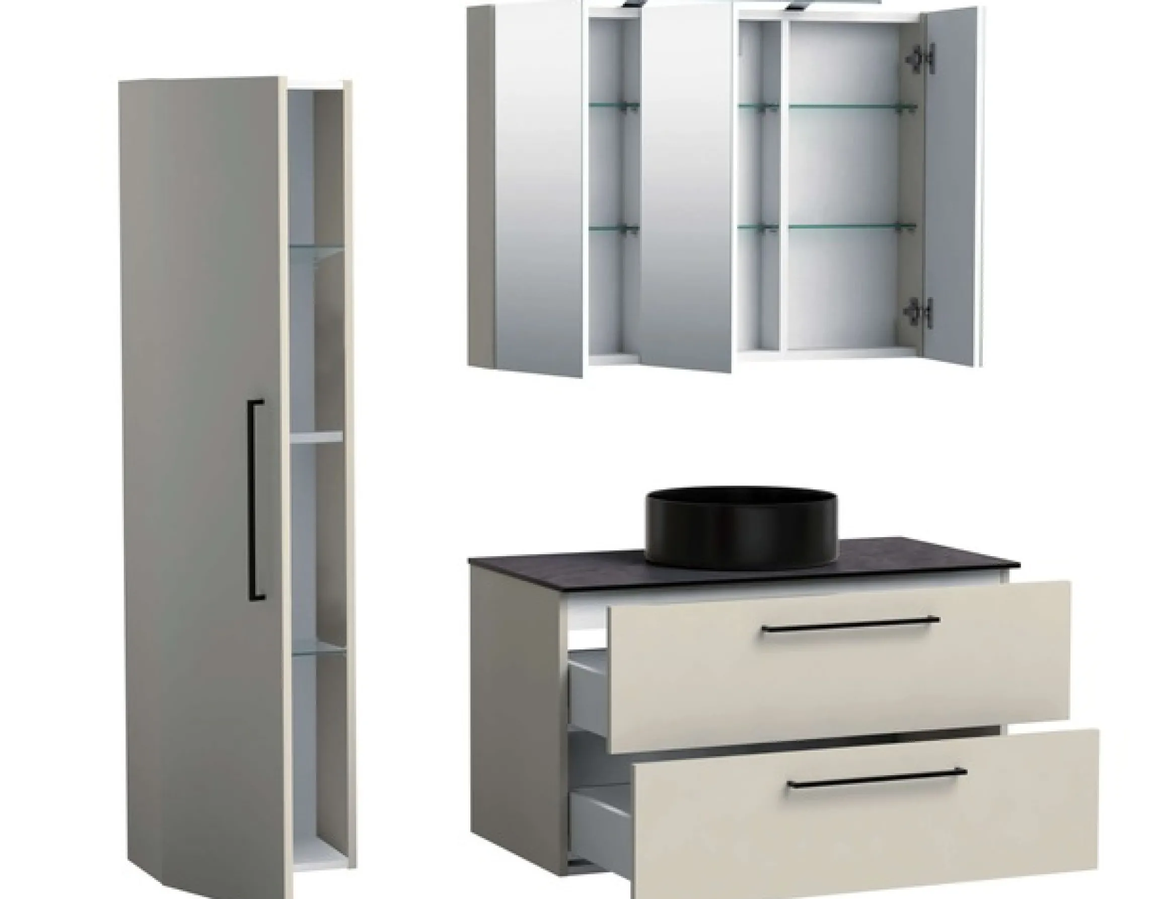 welltime Hochschrank »Joy, Badschrank, Badmöbel, Wandmontage« Höhe 160 cm, mit Soft-Close-Funktion, FSC®
