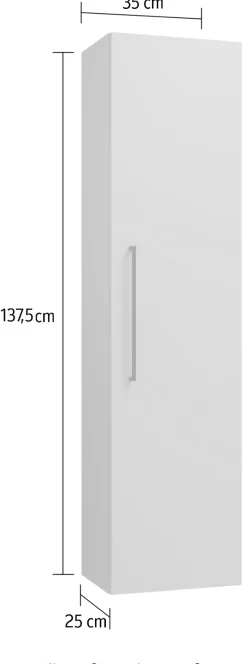 welltime Hochschrank »Joy, Badschrank, Badmöbel, Wandmontage« Höhe 160 cm, mit Soft-Close-Funktion, FSC®