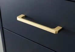 welltime Hochschrank »Kent mit goldfarbenen Griffen« Solide Verarbeitung - Dieses Produkt ist in Deutschland gefertigt
