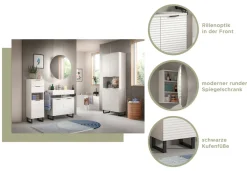 welltime Hochschrank »Litica, Höhe 193 cm, 4 Türen, 2 Einlegeböden, 1 offenes Fach« Badschrank, Standschrank, Badezimmer, Bad-Möbel