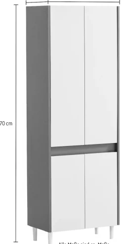welltime Hochschrank »Lovis, Hochschrank, Made in Germany, B: 56 cm« Solide Verarbeitung - Dieses Produkt ist in Deutschland gefertigt
