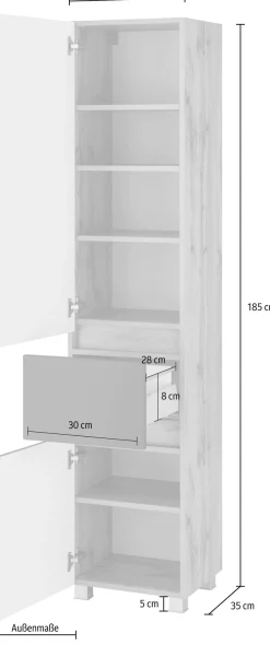 welltime Hochschrank »Lucca«