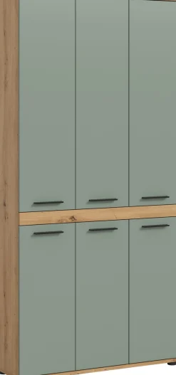 welltime Hochschrank »LUCCA, Breite 90cm, 6 Türen, 10 Fächer, 6 Einlegeböden« Badschrank, Badmöbel, Badezimmer, Universalschrank, Mehrzweckschrank
