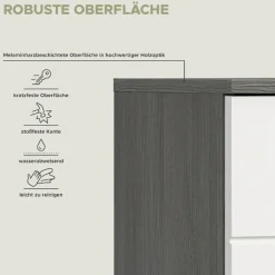 welltime Hochschrank »LUCCA, Höhe 137cm, 4 Türen, 1 Schubkasten, 4 Fächer« Badschrank, Badmöbel, Badezimmer, Universalschrank, Mehrzweckschrank