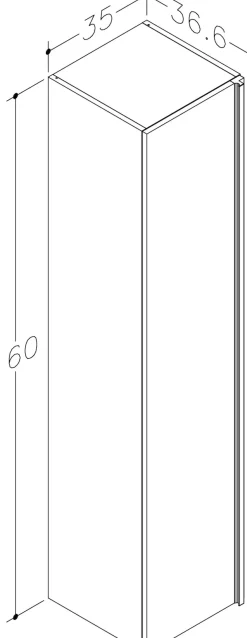 welltime Hochschrank »Only« Breite 35 cm, Höhe 160 cm, mit Soft-Close-Funktion, FSC®