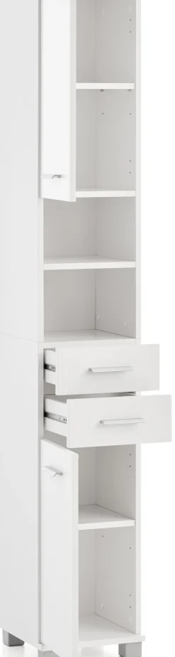 welltime Hochschrank »Palermo, Breite 30 cm« Wechselbarer Türanschlag, Metallbeschläge