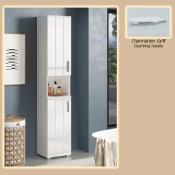 welltime Hochschrank »Prag« 1 Stk. tlg. Hochschrank mit 2 Türen & 1 Fach - (B/T/H) 37/31/192 cm