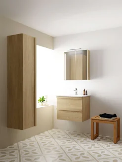 welltime Hochschrank »Pure Badezimmerschrank« Breite 35 cm, Höhe 160 cm, mit Soft-Close-Funktion, FSC® zertifiziert