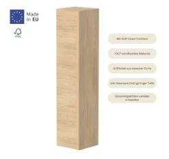 welltime Hochschrank »Pure Badezimmerschrank« Breite 35 cm, Höhe 160 cm, mit Soft-Close-Funktion, FSC® zertifiziert