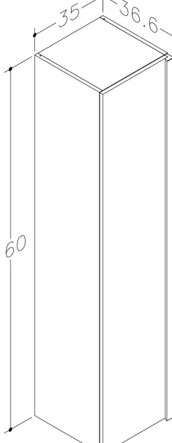 welltime Hochschrank »Pure Badezimmerschrank« Breite 35 cm, Höhe 160 cm, mit Soft-Close-Funktion, FSC® zertifiziert