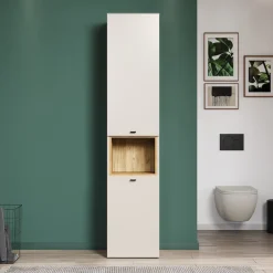 welltime Hochschrank »San Pedro« 1 Stk. tlg. Badezimmerschrank mit Soft-Close-Funktion - Maße (B/T/H) 40/31/186 cm