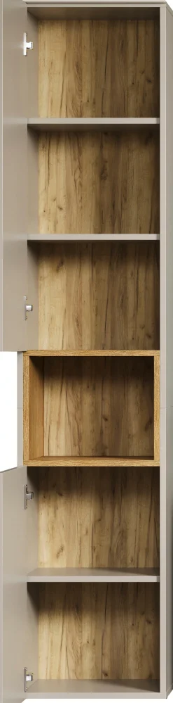 welltime Hochschrank »San Pedro« 1 Stk. tlg. Badezimmerschrank mit Soft-Close-Funktion - Maße (B/T/H) 40/31/186 cm