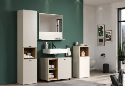 welltime Hochschrank »San Pedro« 1 Stk. tlg. Badezimmerschrank mit Soft-Close-Funktion - Maße (B/T/H) 40/31/186 cm