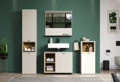 welltime Hochschrank »San Pedro« 1 Stk. tlg. Badezimmerschrank mit Soft-Close-Funktion - Maße (B/T/H) 40/31/186 cm