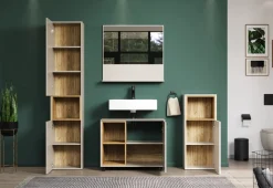welltime Hochschrank »San Pedro« 1 Stk. tlg. Badezimmerschrank mit Soft-Close-Funktion - Maße (B/T/H) 40/31/186 cm