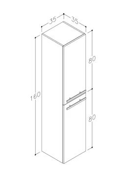 welltime Hochschrank »Serena« mit Soft-Close-Funktion, Breite 35 cm, FSC®-zertifiziertes Material