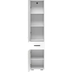 welltime Hochschrank »Skara« 3 verstellbaren Einlegeböden hinter den Türen, Breite 38cm, Höhe 180cm