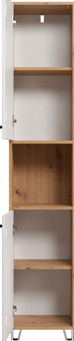 welltime Hochschrank »Tarragona« 1 Stk. tlg. Hochschrank mit 1 Tür & 1 Klappe - (B/T/H) 36/29/191 cm