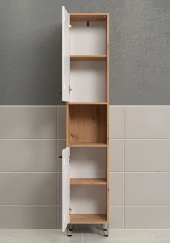 welltime Hochschrank »Tarragona« 1 Stk. tlg. Hochschrank mit 1 Tür & 1 Klappe - (B/T/H) 36/29/191 cm