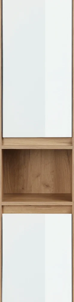 welltime Hochschrank »Torun Badezimmerschrank« Badschrank Schrank Breite 35 cmmit Glasfronten
