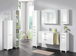 welltime Hochschrank »Trento, verschiedene Ausführungen und Farben« Badmöbel, Seitenschrank Breite 30 cm, viel Stauraum, Made in Germany