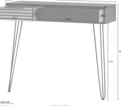 welltime Konsole »Hank, Konsolentisch, Made in Germany, B: 100 cm« Solide Verarbeitung - Dieses Produkt ist in Deutschland gefertigt
