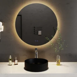 welltime LED-Lichtspiegel »Toledo rund, Spiegel mit LED Beleuchtung, Badspiegel« mit Anti-Fog Beschichtung