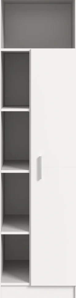 welltime Mehrzweckschrank »FALAS,Höhe 195cm, 1 Tür, 1 Kleiderstange, 5 offene Fächer« in verschiedenen Farben erhältlich, 1 Stk. tlg. Universalschrank, Wäscheschrank, Badezimmer, Hauswirtschaftsschrank