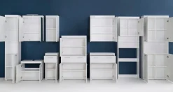 welltime Midischrank »Avena« Standschrank mit 4 Türen, 1 Schublade - (B/T/H) 73/31/130 cm
