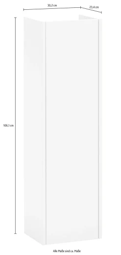 welltime Midischrank »Avio, Midischrank, Made in Germany, B: 45,5 cm« 1 Stk. tlg. Solide Verarbeitung - Dieses Produkt ist in Deutschland gefertigt