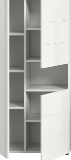 welltime Midischrank »BIEL, Höhe 133 cm, 3 Türen, 1 offenes Fach« 1 Stk. tlg. Türanschlag wechselbar, modernes Design, Badschrank, Unterschrank, Bad
