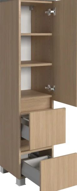 welltime Midischrank »EIXO, 1 Tür, 2 verstellbare Einlegeböden, 2 Softclose-Auszüge«