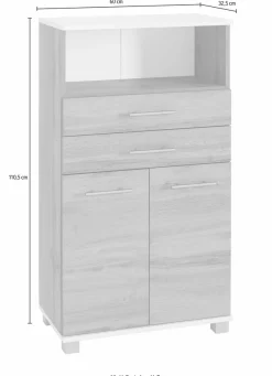 welltime Midischrank »Emmi, Breite 59 cm« 2 Türen, Metallbeschläge