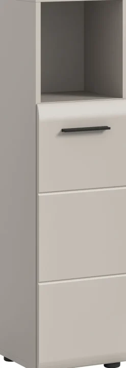 welltime Midischrank »FLORENZ,Höhe 110 cm, 1 Tür, 2 Fachböden, 1 offenes Fach« TOPSELLER!, 1 Stk. tlg. Türanschlag wechselbar, hochwertige MDF Front, Badschrank, Bad