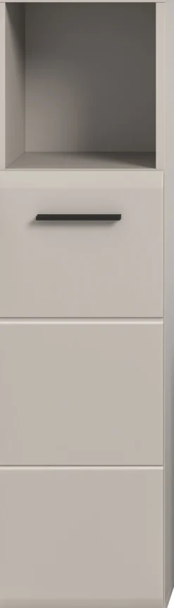 welltime Midischrank »FLORENZ,Höhe 110 cm, 1 Tür, 2 Fachböden, 1 offenes Fach« TOPSELLER!, 1 Stk. tlg. Türanschlag wechselbar, hochwertige MDF Front, Badschrank, Bad