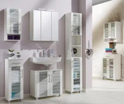 welltime Midischrank »Jaca« Breite 30 cm, mit MDF Hochglanz-Fronten