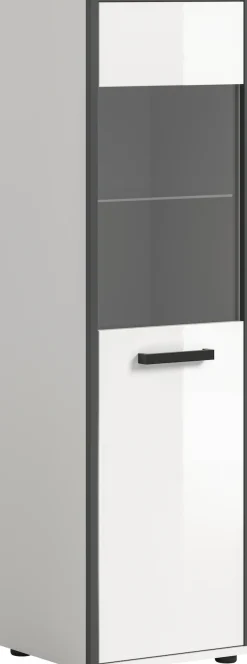 welltime Midischrank »KAJO, hochglanz Front, 1 Glastür, 1 Glas Einlegeboden, 4 Fächer« 1 Stk. tlg. Badschrank, Midischrank, Bad, Badezimmer