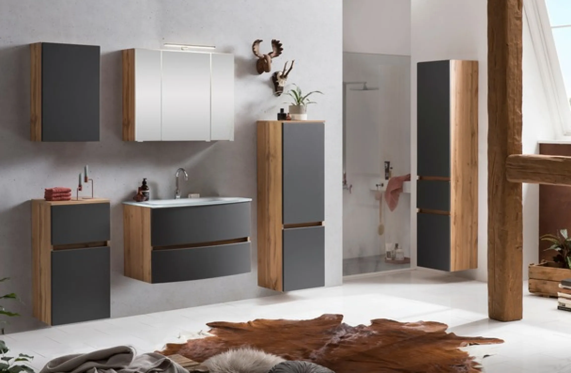 welltime Midischrank »Kaunas« 40 cm breit, Soft-Close-Funktion