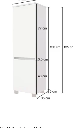 welltime Midischrank »Kaunas« 40 cm breit, Soft-Close-Funktion