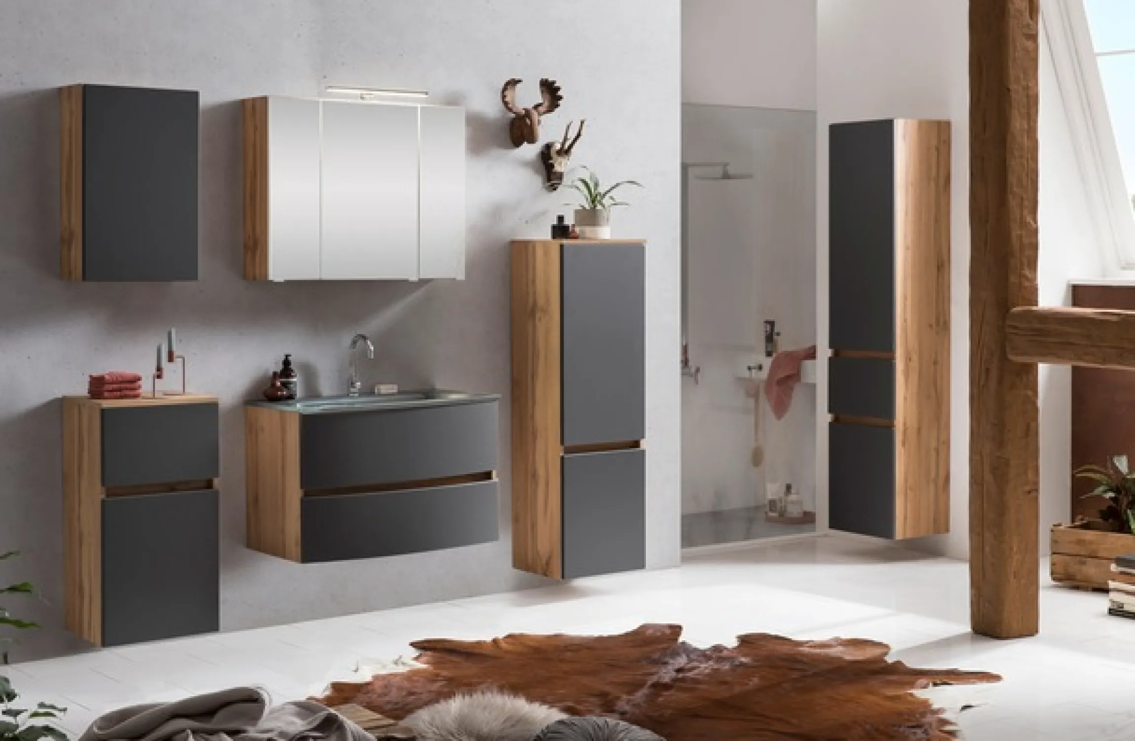 welltime Midischrank »Kaunas« 40 cm breit, Soft-Close-Funktion