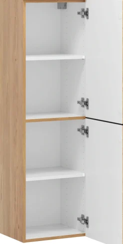 welltime Midischrank »MAILAND, gedämpfte Scharniere, hochwertiges MDF« Maße (B/H/T): ca. 40/130/35 cm,Wildeiche, gedämpfte Scharniere
