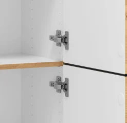 welltime Midischrank »MAILAND, gedämpfte Scharniere, hochwertiges MDF« Maße (B/H/T): ca. 40/130/35 cm,Wildeiche, gedämpfte Scharniere